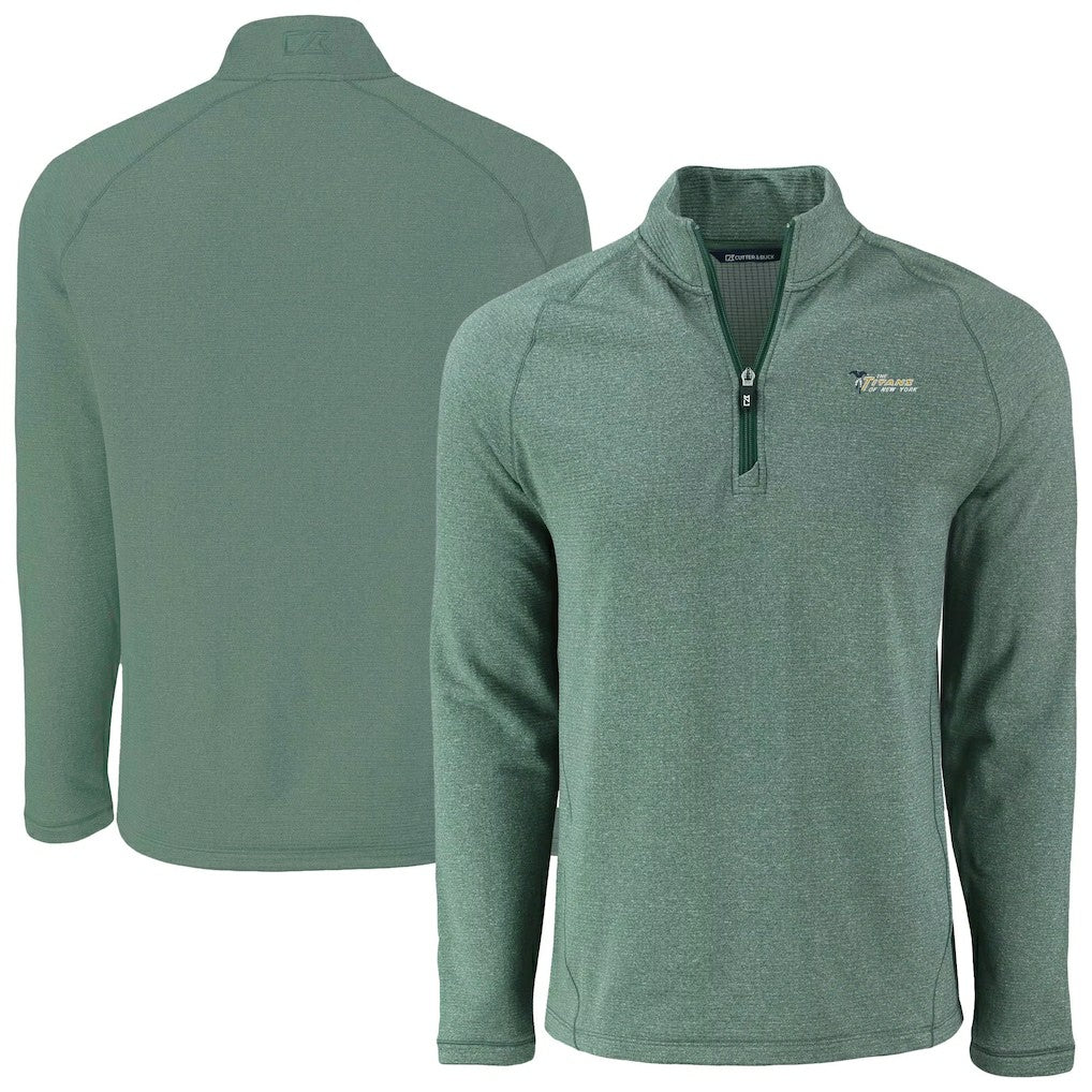 Cutter & Buck Peshastin Eco Fleece Recycled Half-Zip Top - New York Jets