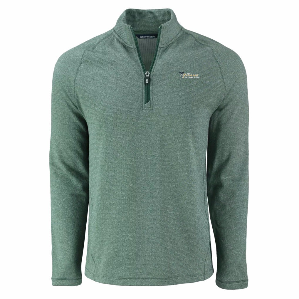 Cutter & Buck Peshastin Eco Fleece Recycled Half-Zip Top - New York Jets