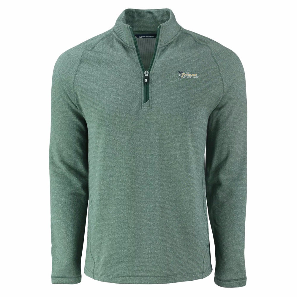 Cutter & Buck Peshastin Eco Fleece Recycled Half-Zip Top - New York Jets
