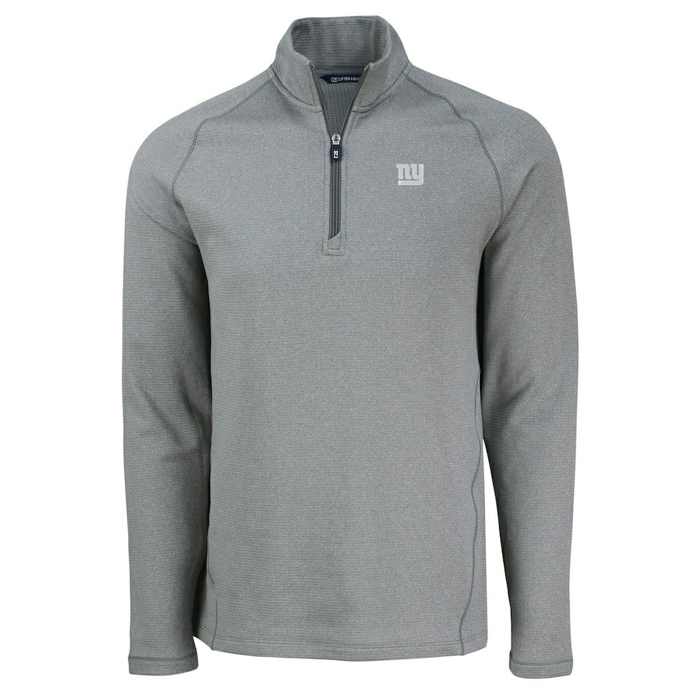 Cutter & Buck Peshastin Eco Fleece Tri-Blend Raglan Recycled Quarter-Zip Jacket - New York Giants