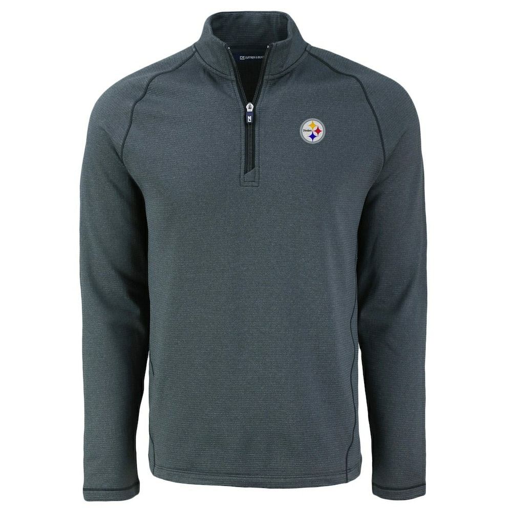 Cutter & Buck Peshastin Eco Fleece Tri-Blend Raglan Recycled Quarter-Zip Jacket - Pittsburgh Steelers