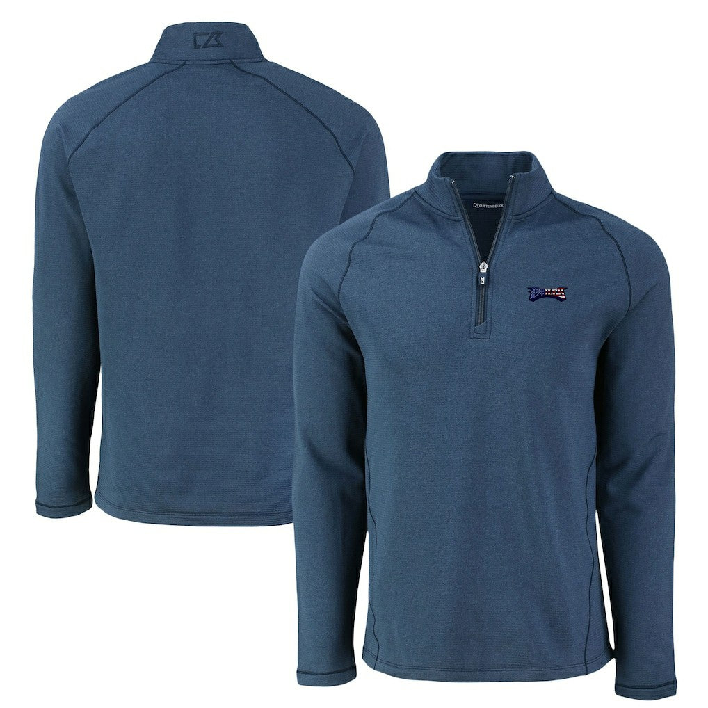 Cutter & Buck Peshastin Eco Fleece Tri-Blend Raglan Recycled Quarter-Zip Jacket - Philadelphia Eagles