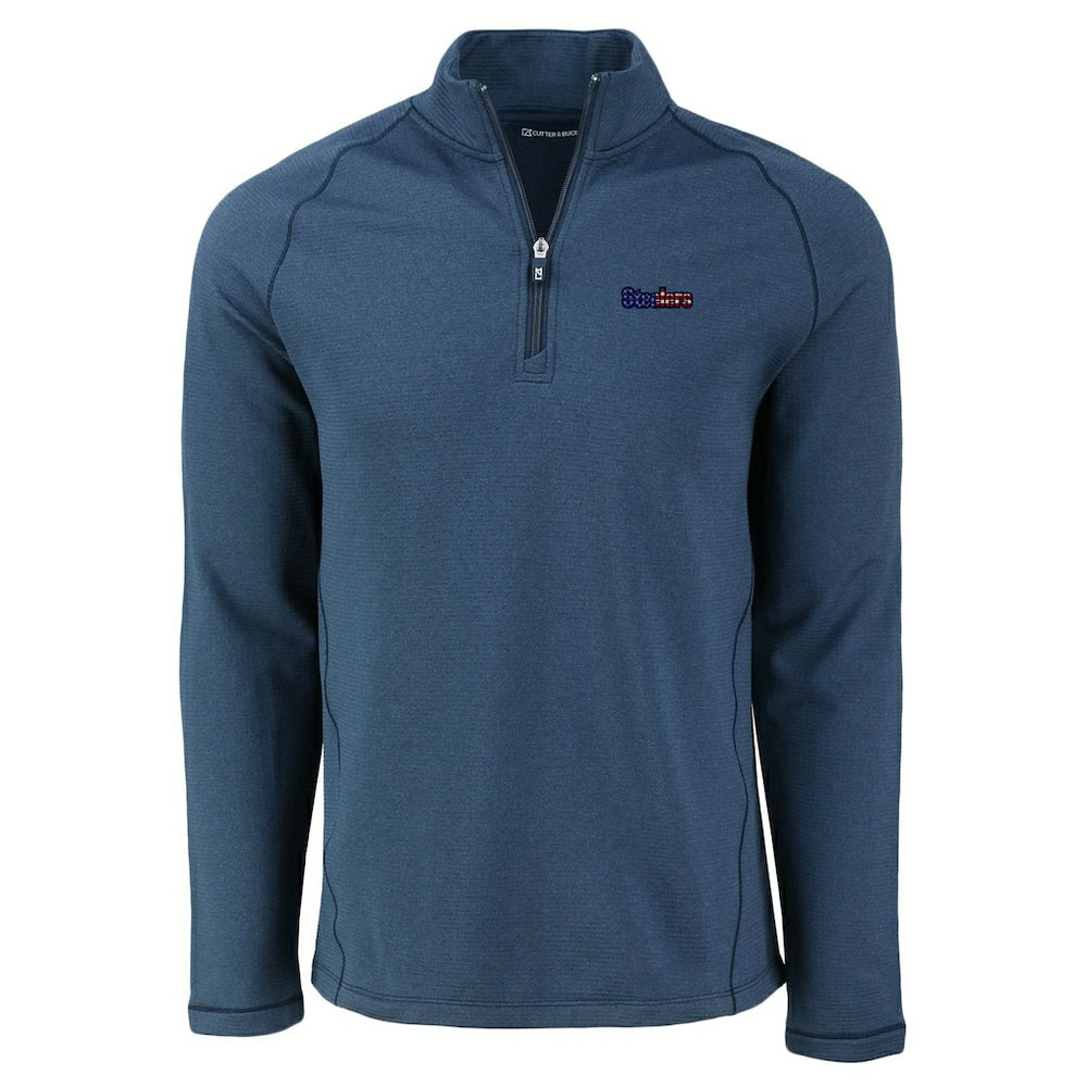 Cutter & Buck Peshastin Eco Fleece Tri-Blend Raglan Recycled Quarter-Zip Jacket - Pittsburgh Steelers