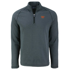 Cutter & Buck Peshastin Eco Fleece Tri-Blend Raglan Recycled Quarter-Zip Jacket - Washington Commanders