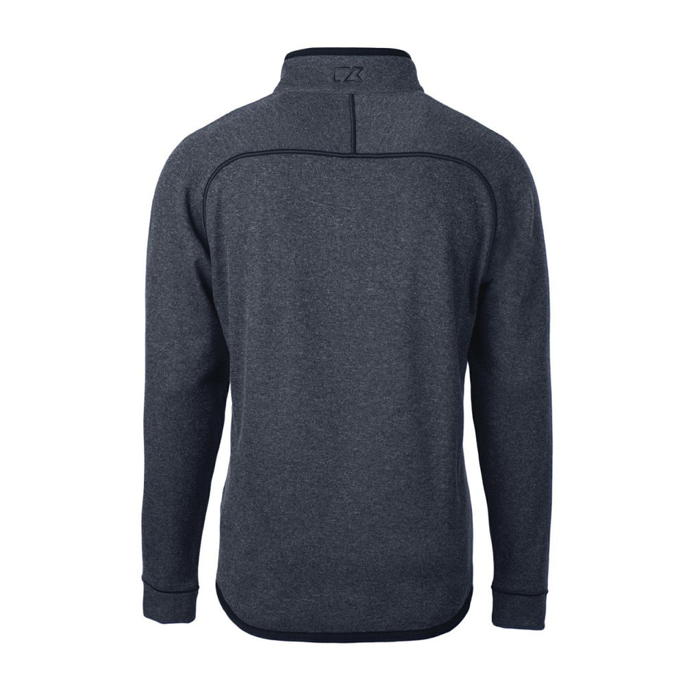 Cutter & Buck Big & Tall Mainsail Sweater-Knit Raglan Half-Zip Jacket - Detroit Lions