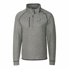 Cutter & Buck Big & Tall Mainsail Sweater-Knit Raglan Half-Zip Jacket - Philadelphia Eagles