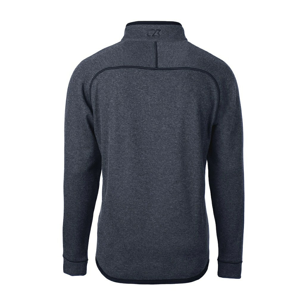 Cutter & Buck Big & Tall Mainsail Sweater-Knit Raglan Half-Zip Jacket - Los Angeles Chargers
