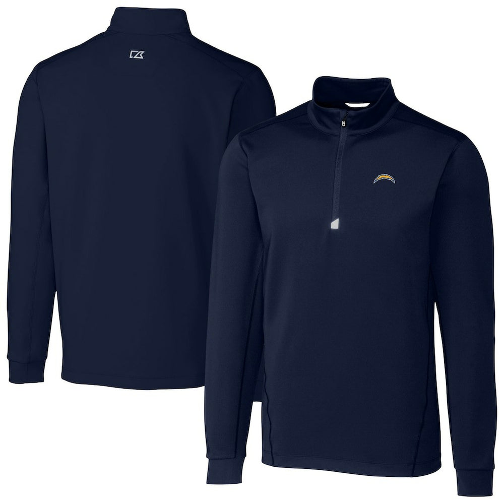 Cutter & Buck Big & Tall Traverse Stretch Quarter-Zip Top - Los Angeles Chargers