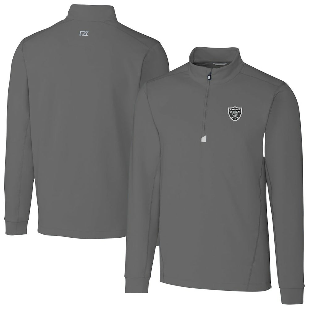 Cutter & Buck Big & Tall Traverse Stretch Quarter-Zip Top - Las Vegas Raiders
