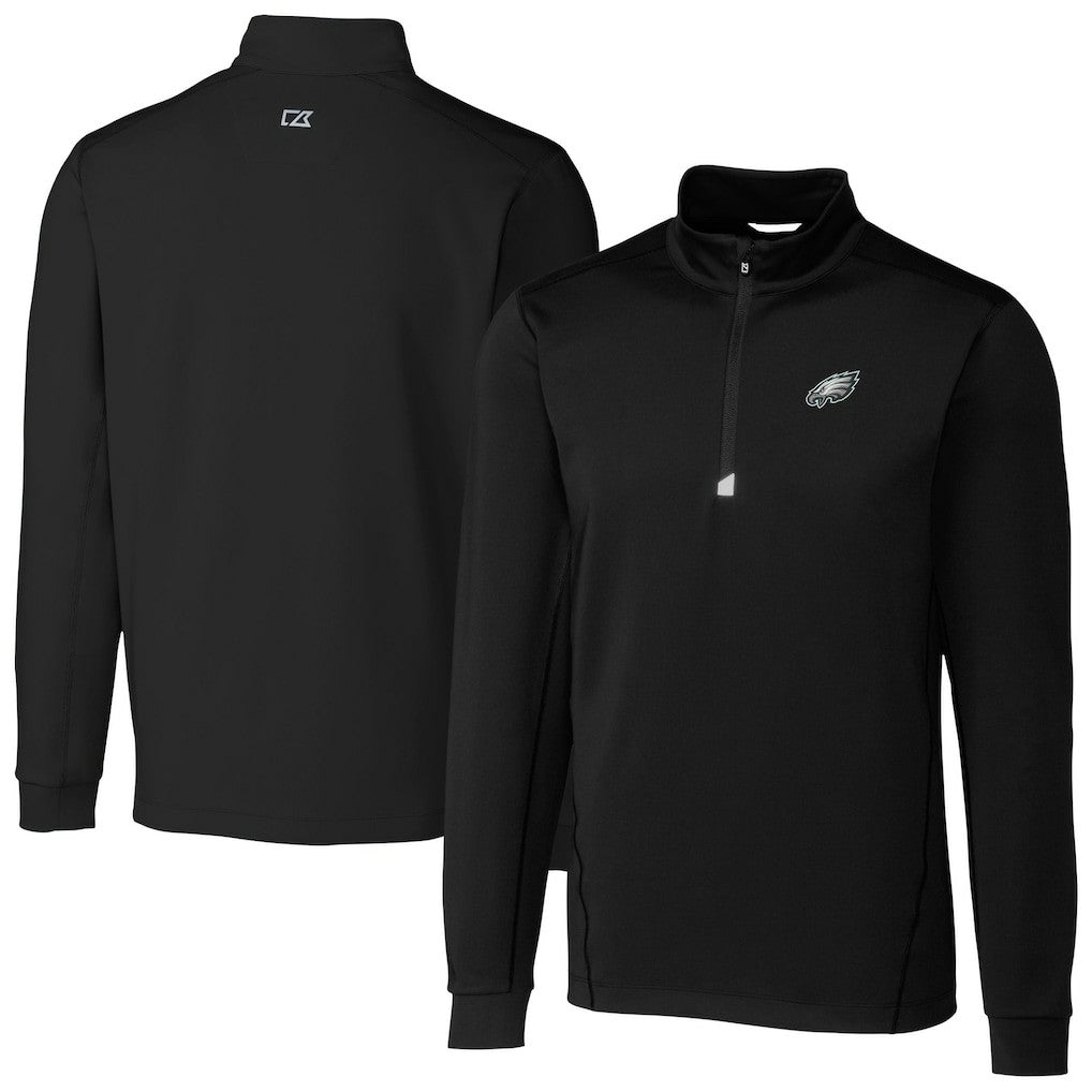 Cutter & Buck Big & Tall Traverse Stretch Quarter-Zip Top - Philadelphia Eagles