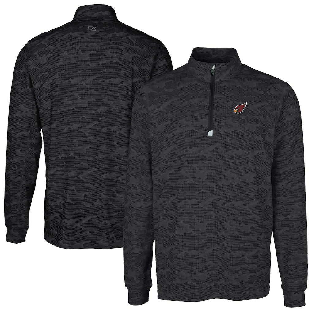Cutter & Buck Big & Tall Traverse Eco Camo Tri-Blend DryTec Quarter-Zip Jacket - Arizona Cardinals