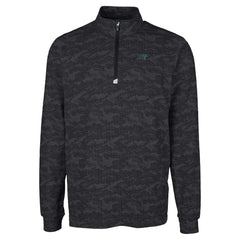 Cutter & Buck Big & Tall Traverse Eco Camo Tri-Blend DryTec Quarter-Zip Jacket - Carolina Panthers