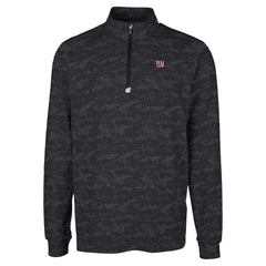 Cutter & Buck Big & Tall Traverse Eco Camo Tri-Blend DryTec Quarter-Zip Jacket - New York Giants