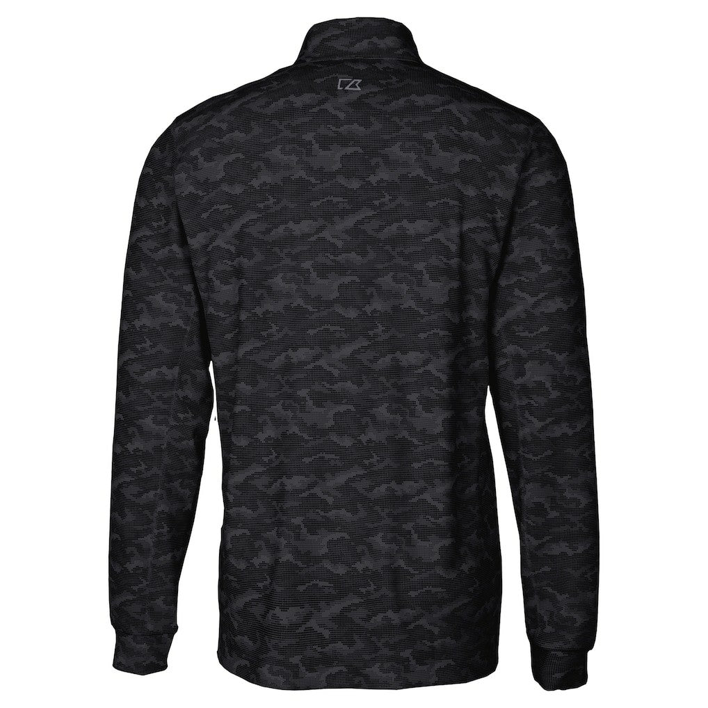 Cutter & Buck Big & Tall Traverse Eco Camo Tri-Blend DryTec Quarter-Zip Jacket - Las Vegas Raiders