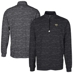 Cutter & Buck Big & Tall Traverse Eco Camo Tri-Blend DryTec Quarter-Zip Jacket - Jacksonville Jaguars