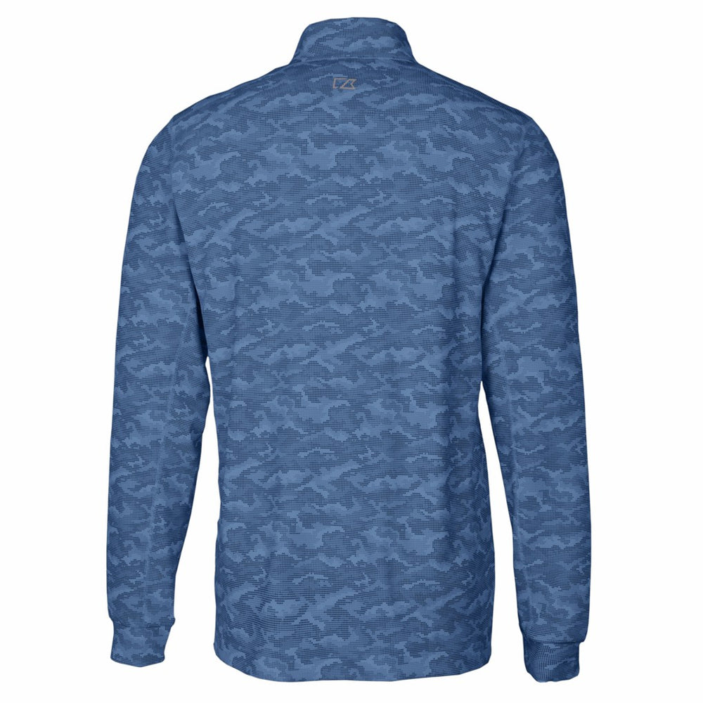 Cutter & Buck Big & Tall Traverse Eco Camo Tri-Blend DryTec Quarter-Zip Jacket - Los Angeles Chargers