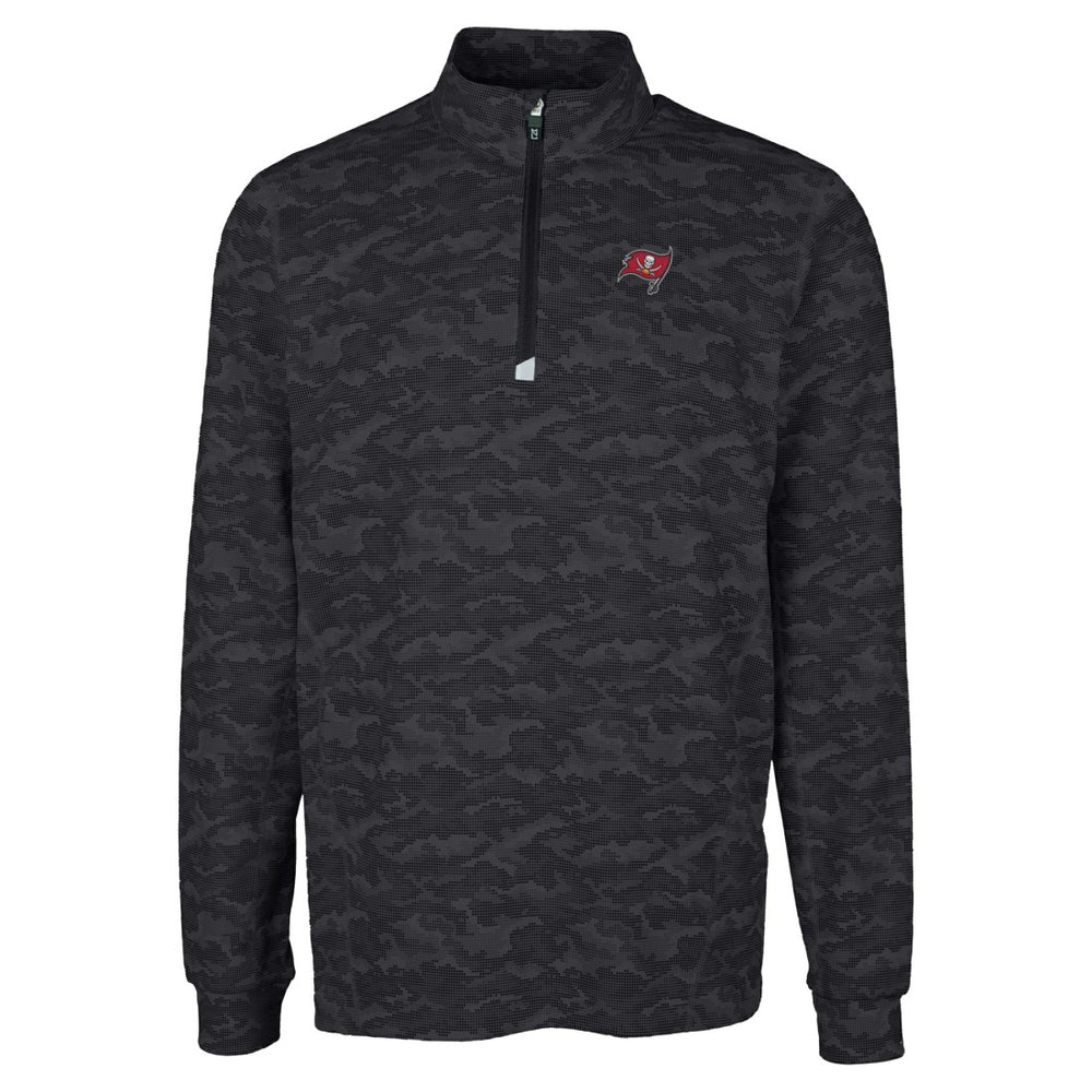 Cutter & Buck Big & Tall Traverse Eco Camo Tri-Blend DryTec Quarter-Zip Jacket - Tampa Bay Buccaneers