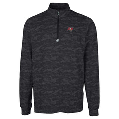 Cutter & Buck Big & Tall Traverse Eco Camo Tri-Blend DryTec Quarter-Zip Jacket - Tampa Bay Buccaneers