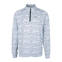 Cutter & Buck Big & Tall Traverse Eco Camo Tri-Blend DryTec Quarter-Zip Jacket - Los Angeles Chargers