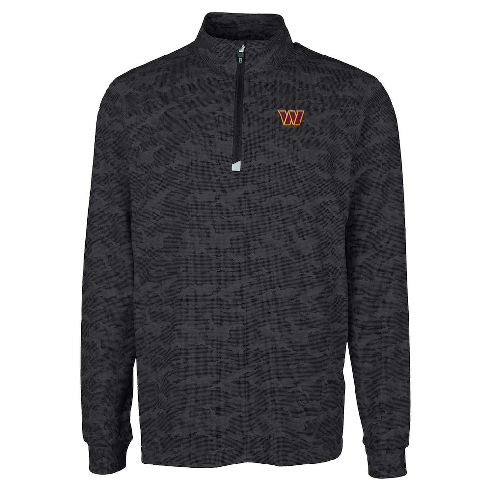 Cutter & Buck Big & Tall Traverse Eco Camo Tri-Blend DryTec Quarter-Zip Jacket - Washington Commanders