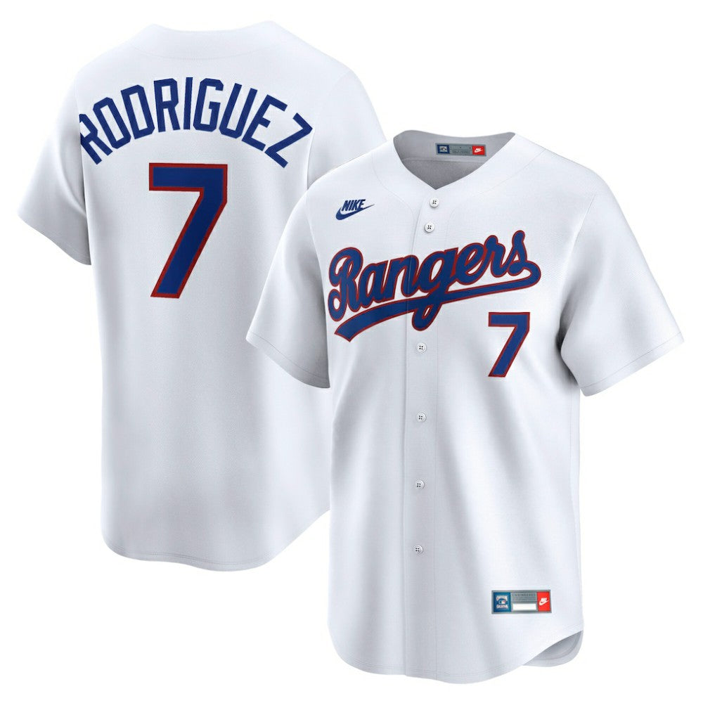 MLB Ivan Rodriguez Texas Rangers Nike Throwback Cooperstown Collection Limited Jersey