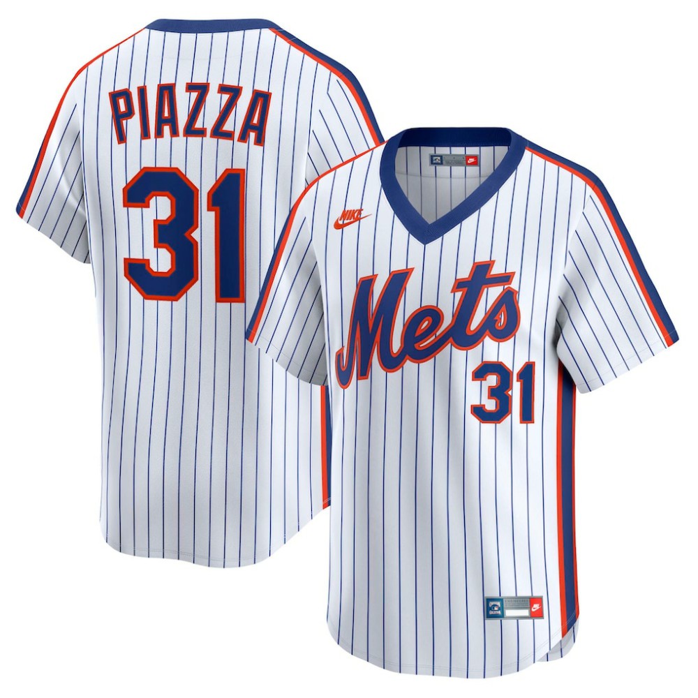 MLB Mike Piazza New York Mets Nike Throwback Cooperstown Collection Limited Jersey