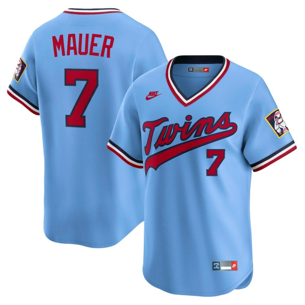 MLB Joe Mauer Minnesota Twins Nike Throwback Cooperstown Collection Limited Jersey