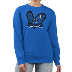NBA Dallas Mavericks G-III 4Her by Carl Banks Women's Leopard Heart Fleece Pullover Sweatshirt sale