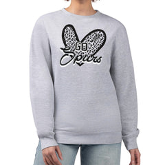 NBA San Antonio Spurs G-III 4Her by Carl Banks Women's Leopard Heart Fleece Pullover Sweatshirt