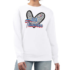 NBA Oklahoma City Thunder G-III 4Her by Carl Banks Women's Leopard Heart Fleece Pullover Sweatshirt