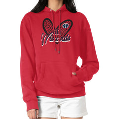 NBA Washington Wizards G-III 4Her by Carl Banks Women's Leopard Heart Graphic Fleece Pullover Hoodie