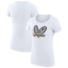 NBA Indiana Pacers G-III 4Her by Carl Banks Women's Super-Slim Fit Lightweight Leopard Heart T-Shirt