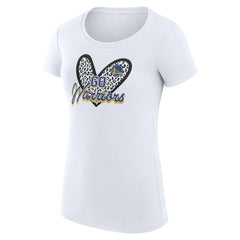 NBA Golden State Warriors G-III 4Her by Carl Banks Women's Super-Slim Fit Lightweight Leopard Heart T-Shirt sale