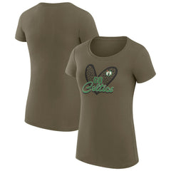 NBA Boston Celtics G-III 4Her by Carl Banks Women's Super-Slim Fit Lightweight Leopard Heart T-Shirt