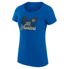 NBA Golden State Warriors G-III 4Her by Carl Banks Women's Super-Slim Fit Lightweight Leopard Heart T-Shirt sale
