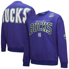 NBA Milwaukee Bucks Hardwood Classics There & Back 2.0 Vintage Pullover Sweatshirt