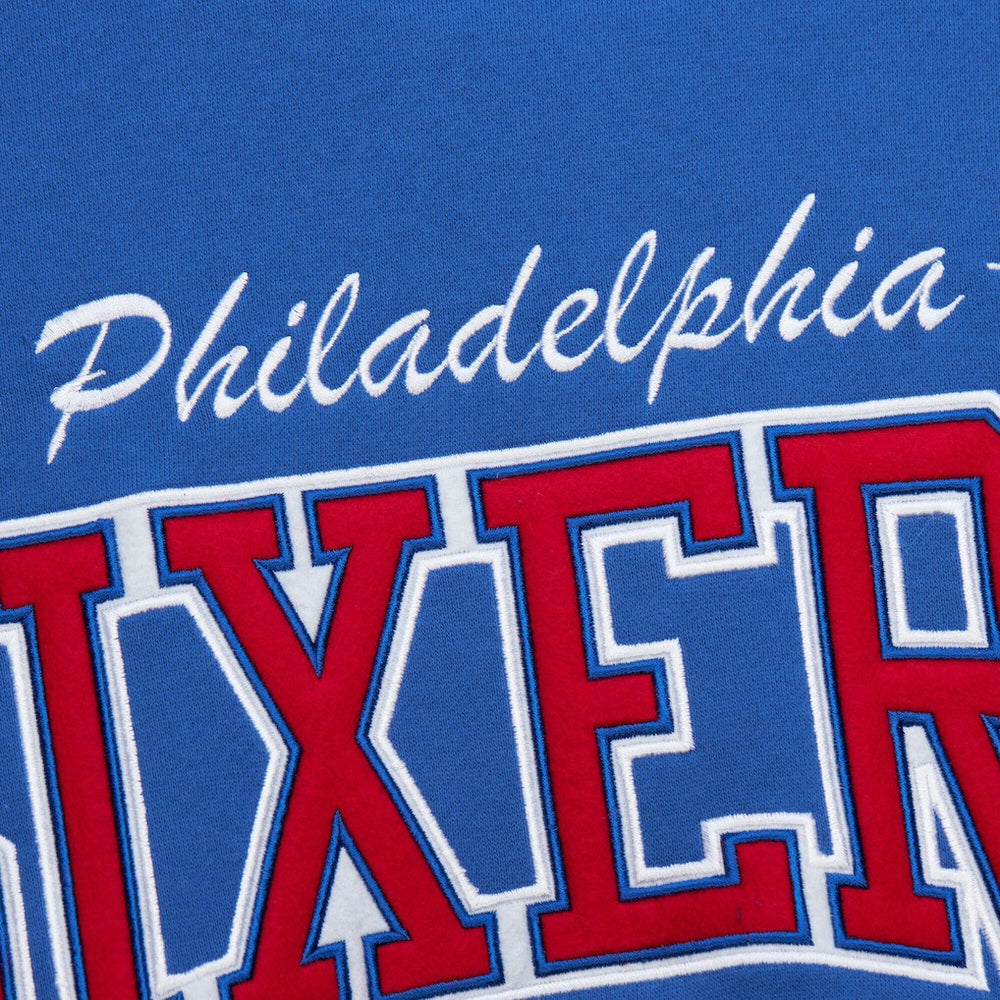 NBA Philadelphia 76ers Hardwood Classics There & Back 2.0 Vintage Pullover Sweatshirt