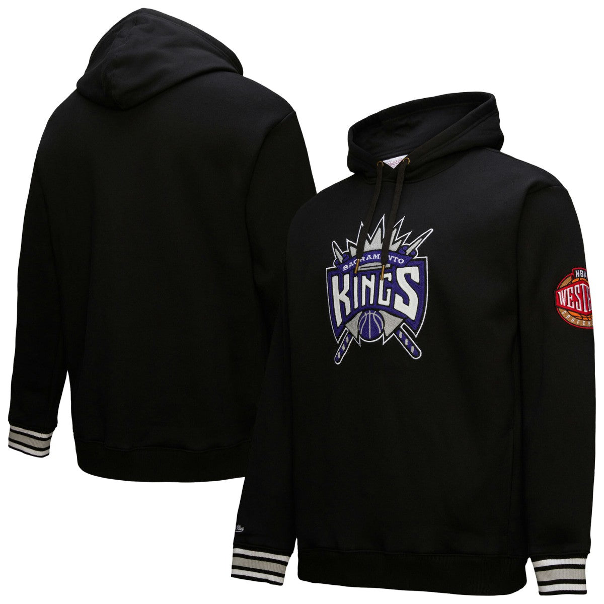 NBA Sacramento Kings Chainstitch Applique Vintage Heavyweight Pullover Hoodie