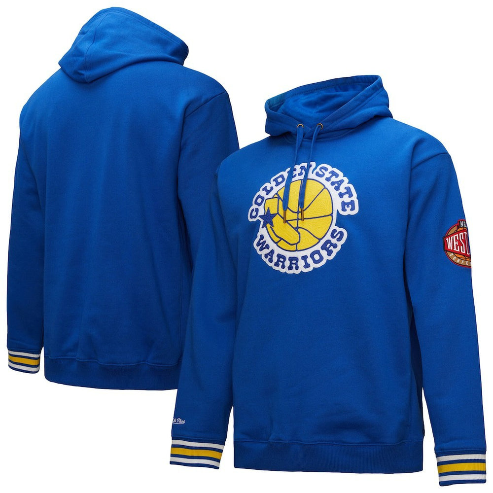 NBA Golden State Warriors Chainstitch Applique Vintage Heavyweight Pullover Hoodie sale