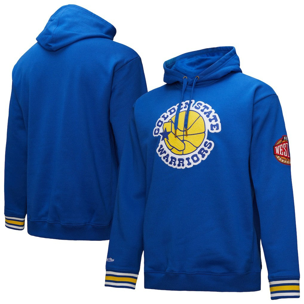 NBA Golden State Warriors Chainstitch Applique Vintage Heavyweight Pullover Hoodie sale