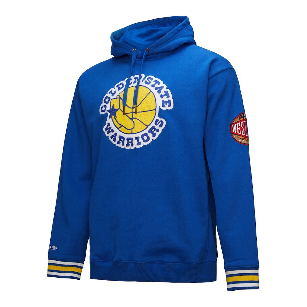 NBA Golden State Warriors Chainstitch Applique Vintage Heavyweight Pullover Hoodie sale
