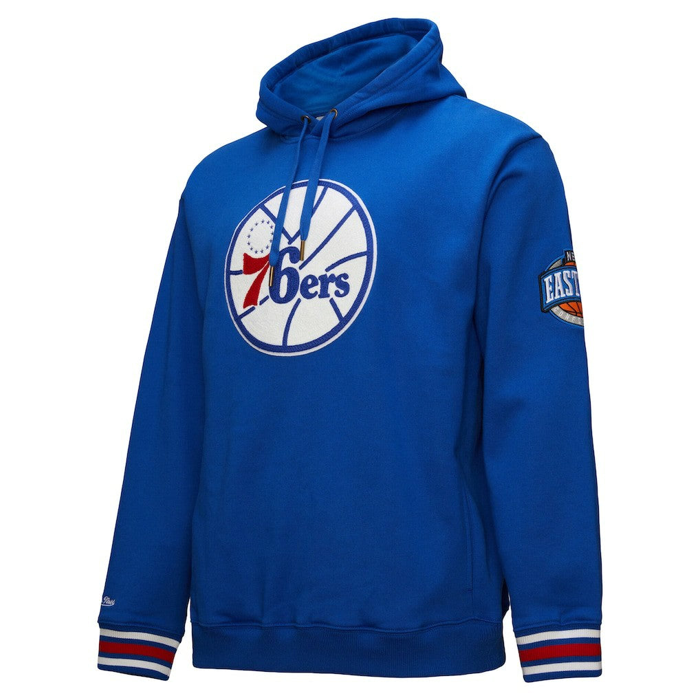 NBA Philadelphia 76ers Chainstitch Applique Vintage Heavyweight Pullover Hoodie