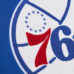 NBA Philadelphia 76ers Chainstitch Applique Vintage Heavyweight Pullover Hoodie
