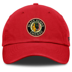 NHL Red Chicago Blackhawks Fanatics Decades Collection Adjustable Hat