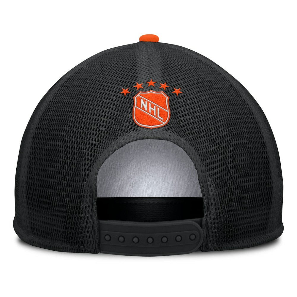 NHL White/Black Edmonton Oilers Fanatics Decades Collection Foam Front Snapback Hat