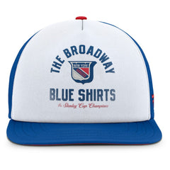 NHL White/Royal New York Rangers Fanatics Decades Collection Foam Front Snapback Hat