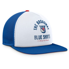 NHL White/Royal New York Rangers Fanatics Decades Collection Foam Front Snapback Hat