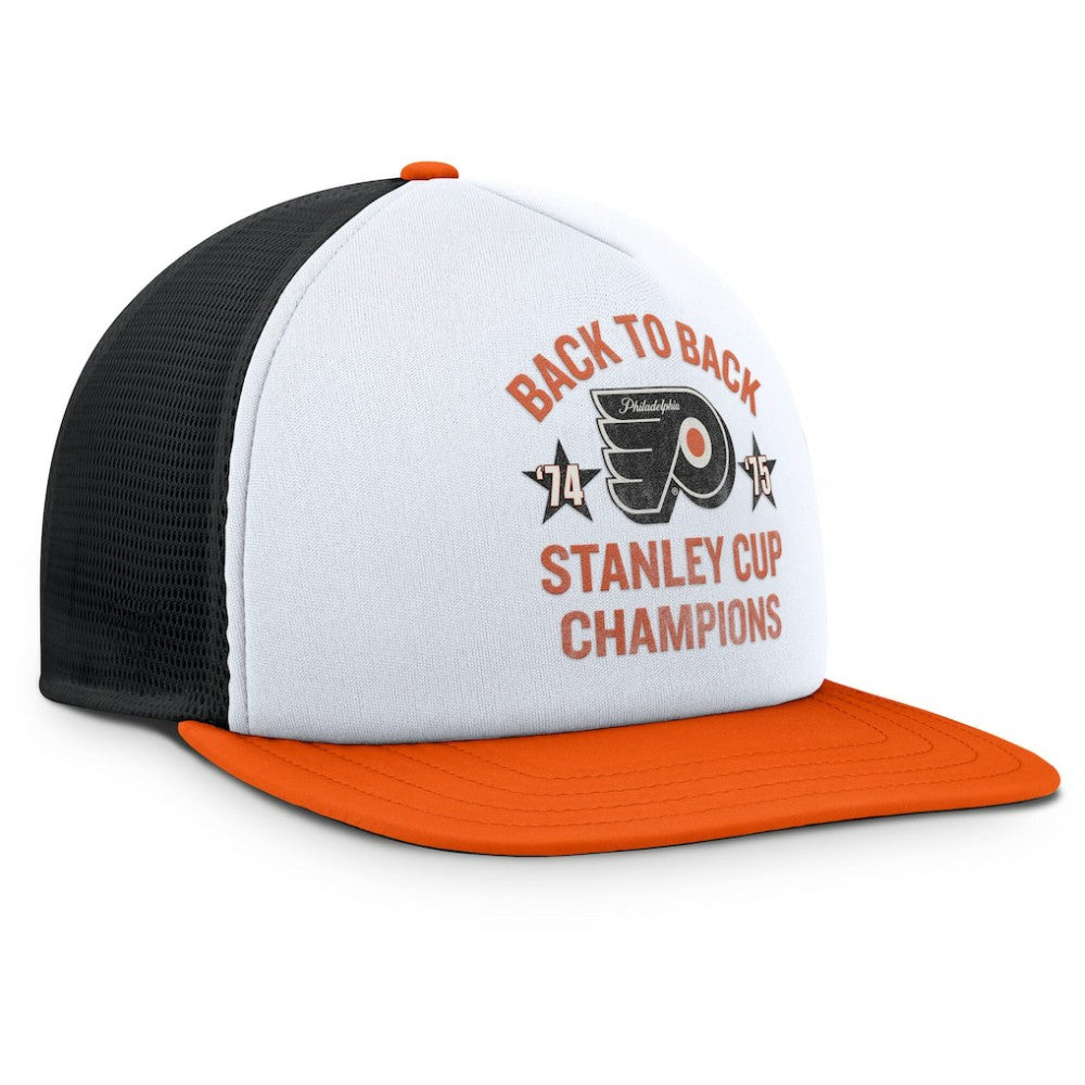 NHL White/Orange Philadelphia Flyers Fanatics Decades Collection Foam Front Snapback Hat