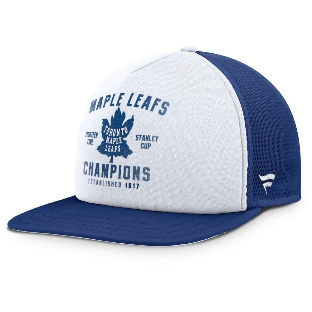 NHL White/Blue Toronto Maple Leafs Fanatics Decades Collection Foam Front Snapback Hat