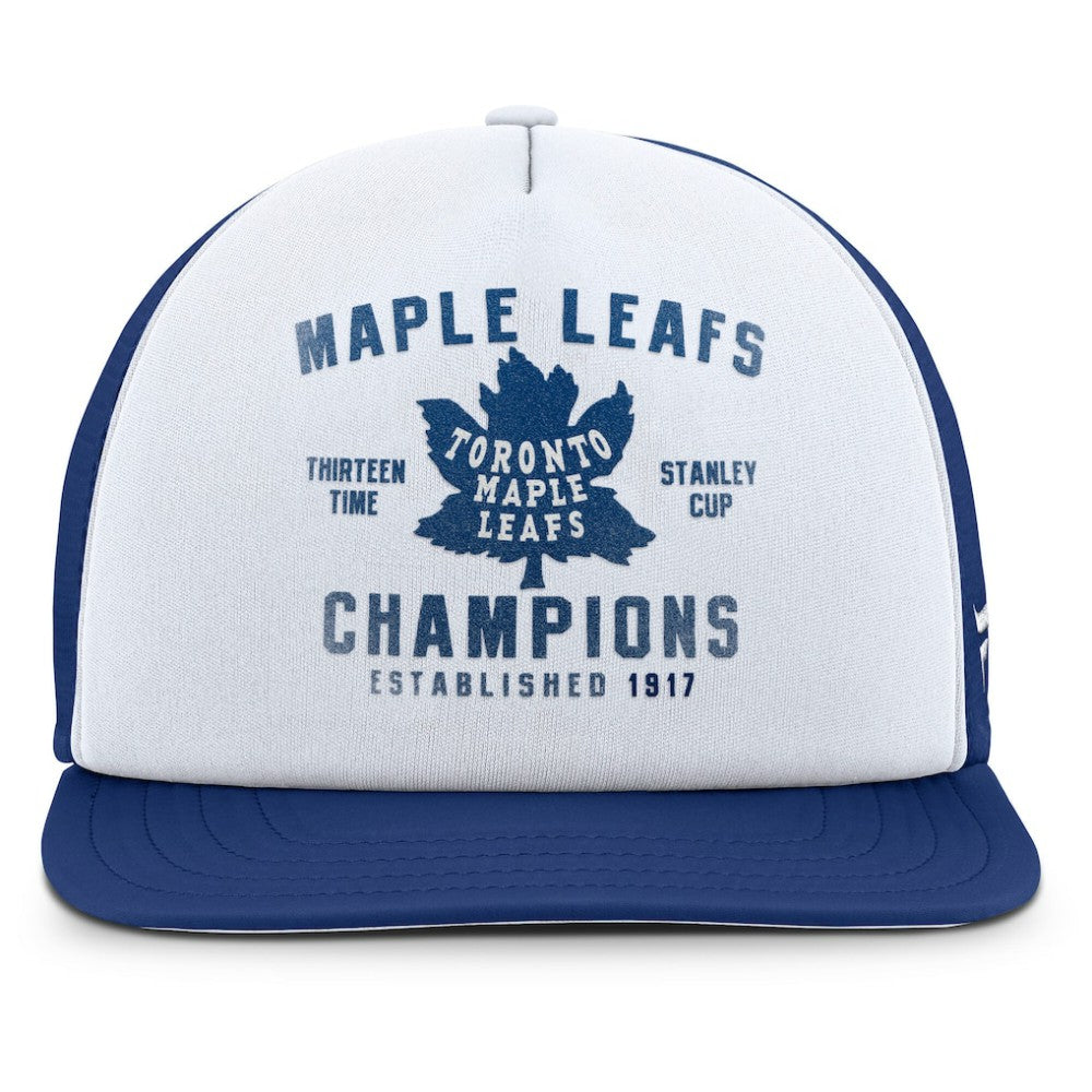 NHL White/Blue Toronto Maple Leafs Fanatics Decades Collection Foam Front Snapback Hat